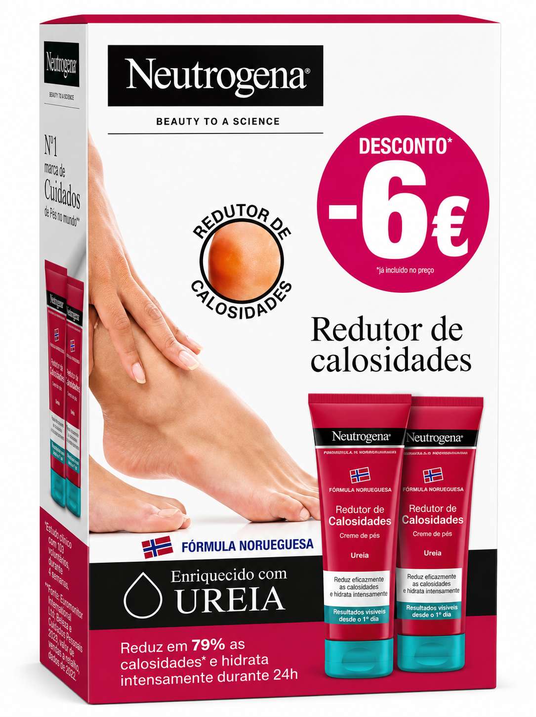 Neutrogena Reparação Intensa Creme Pés Calosidades 2x50ml - 6€ Desc