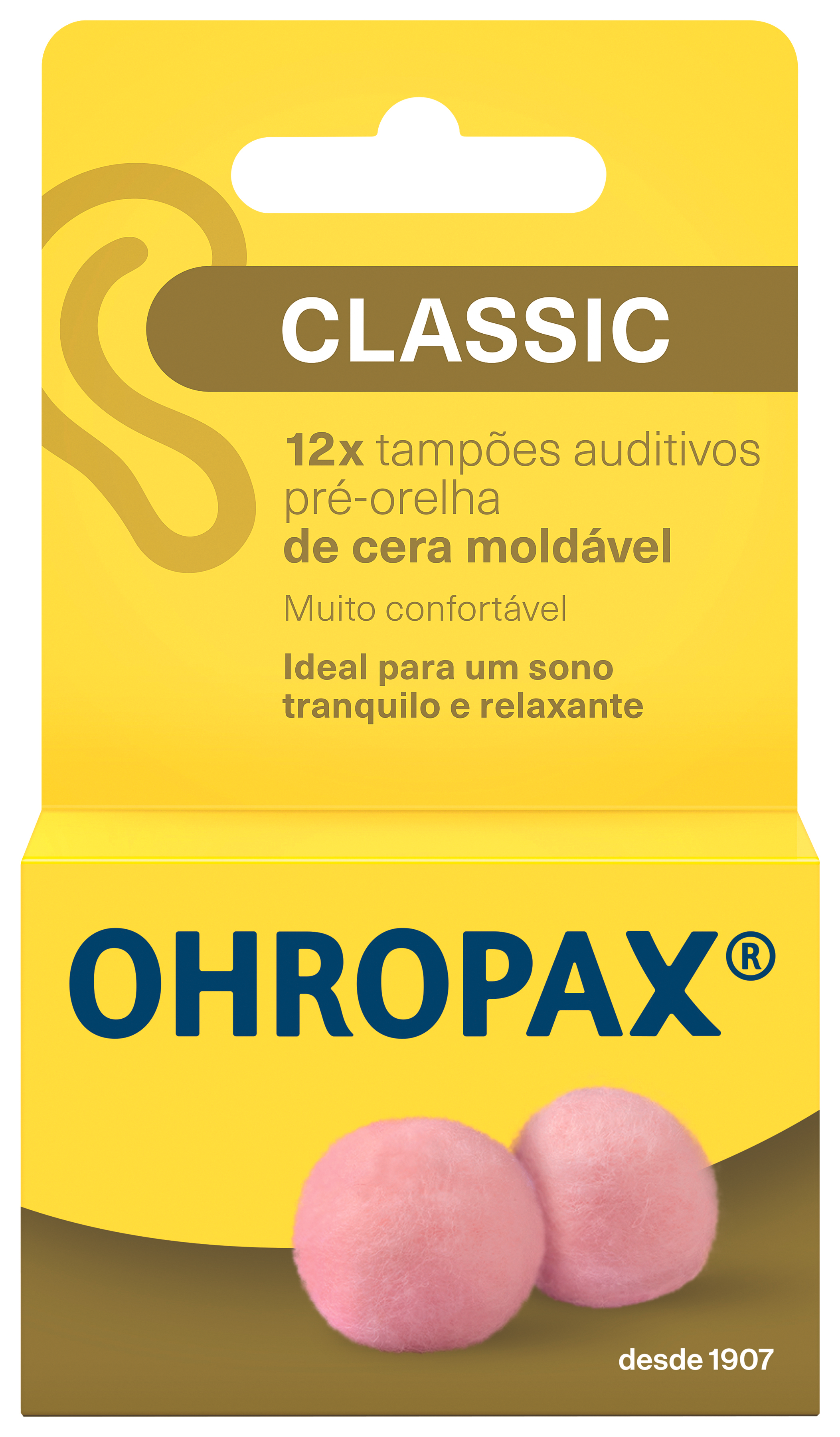 Ohropax Classic Tampões Ouvidos 12 unidades