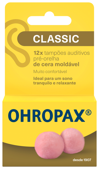 Ohropax Classic Tampões Ouvidos 12 unidades