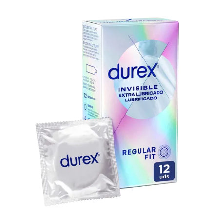 Durex Preservativos Invisible Extra Lubrificado 12 unidades