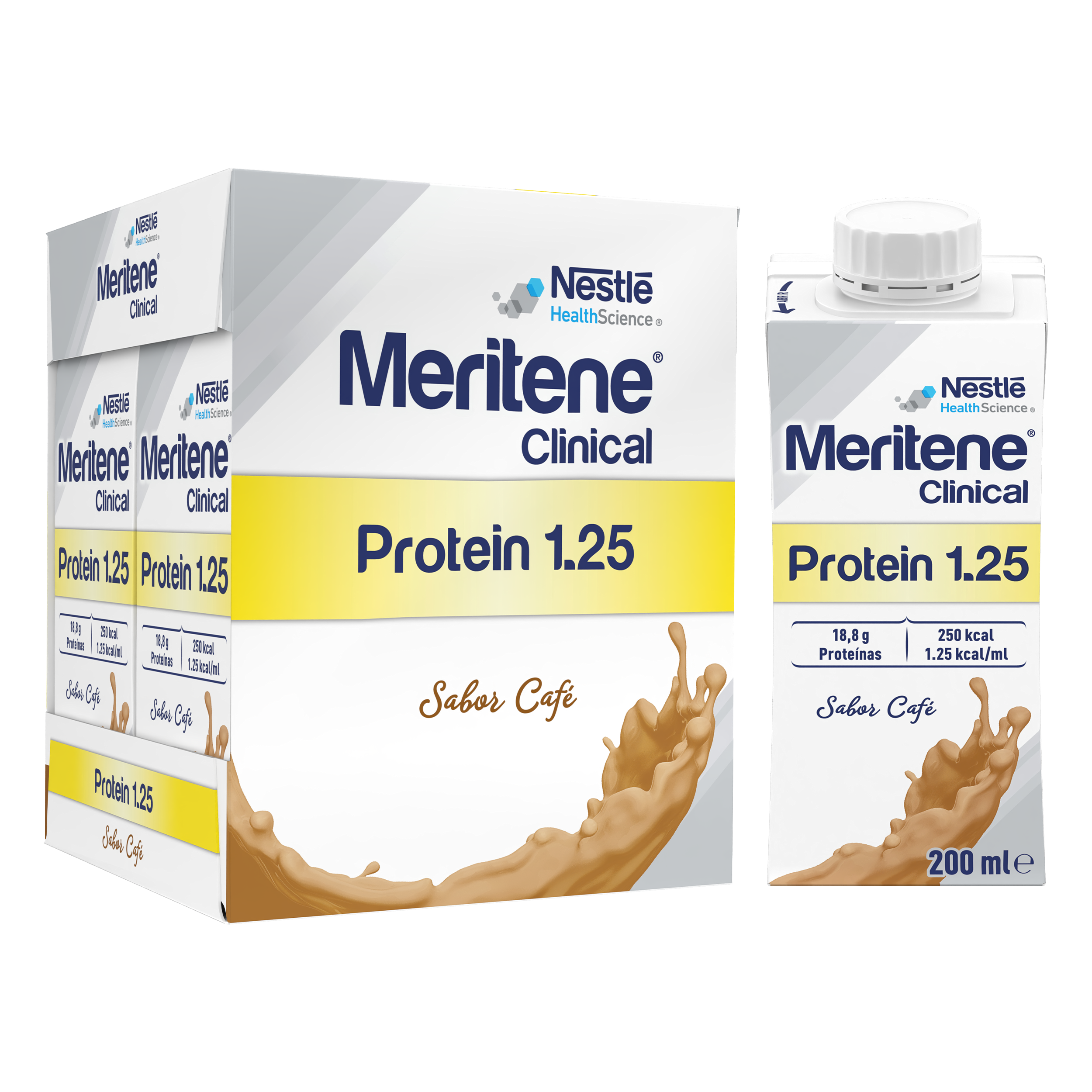 Meritene Clinical Protein 1.25 solução Café - 200ml (x4 unidades)