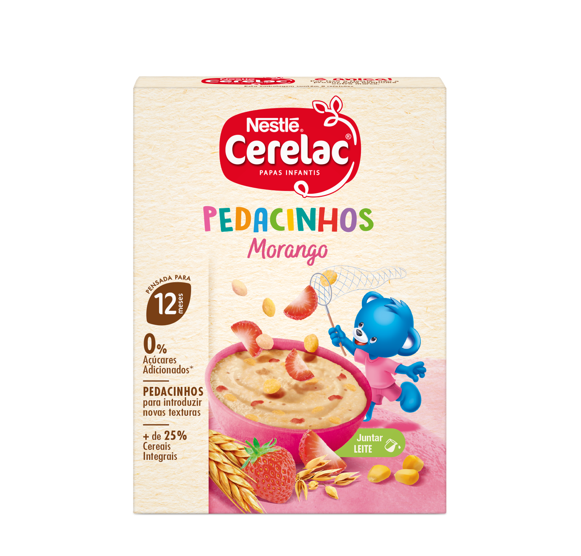 Cerelac Pedacinhos Papa Não Láctea Morango 200g 12M+