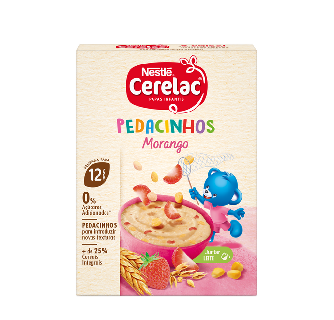 Cerelac Pedacinhos Papa Não Láctea Morango 200g 12M+