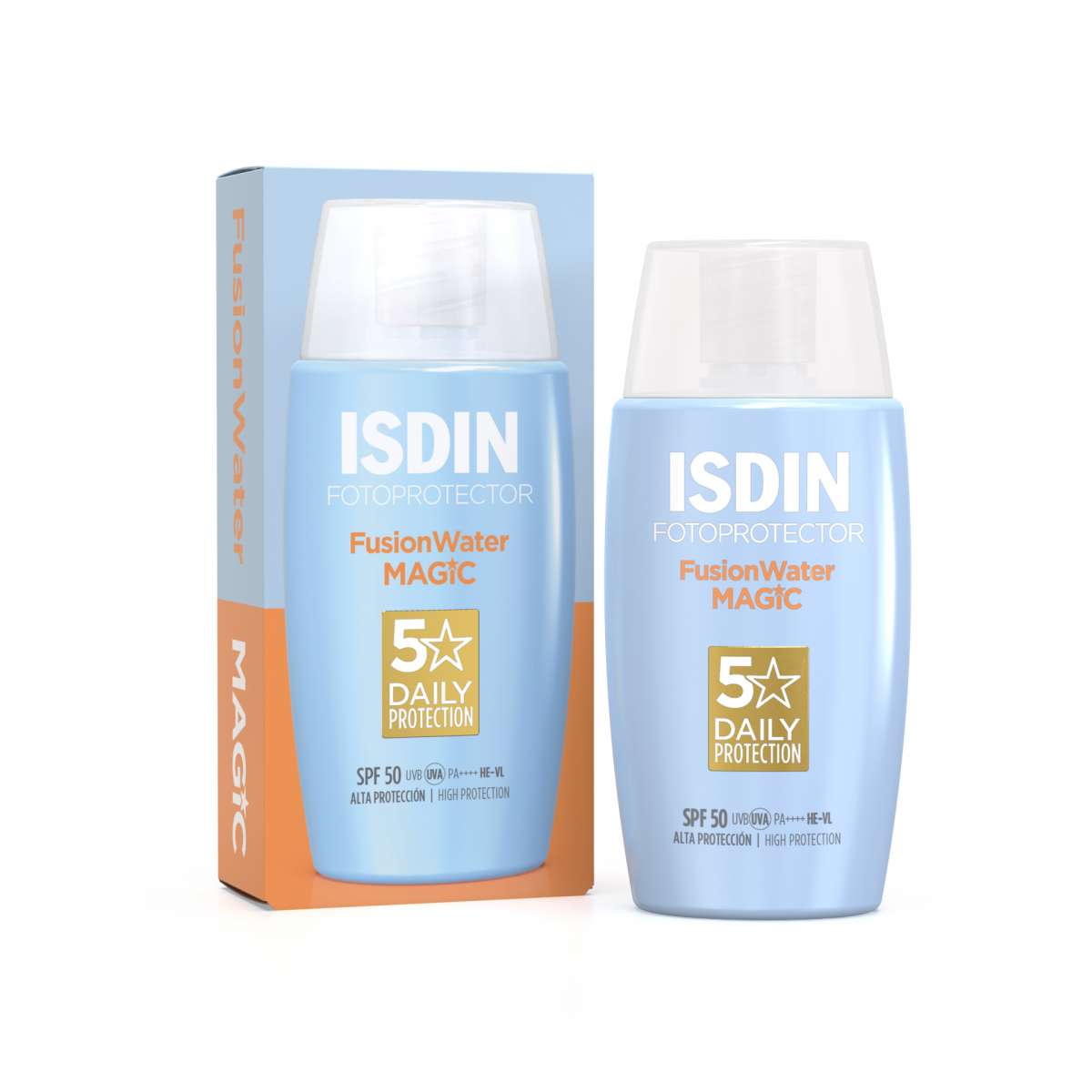 ISDIN Fotoprotector Fusion Water Magic SPF50 50ML- Protetor solar facial ultraligeiro