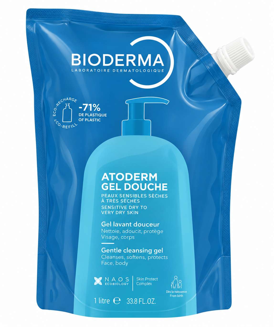 Bioderma Atoderm Gel Duche Ecorefill - 1L