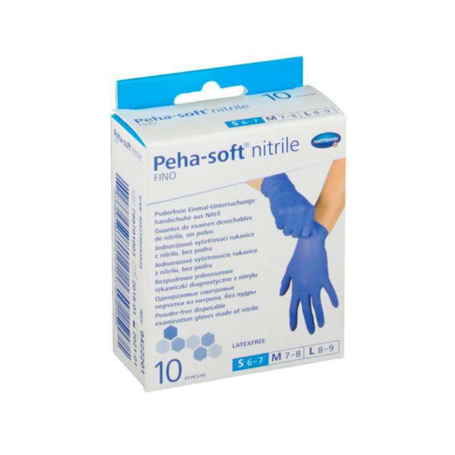 Peha-Soft Luva Exame Nitrilo Fino Tam.S x10