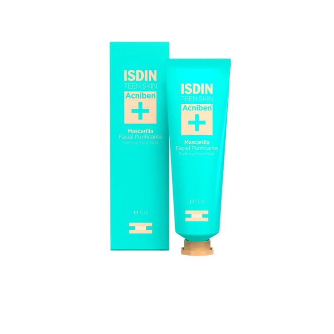 ISDIN Acniben Máscara Facial Purificante 75ml- Absorve o excesso de oleosidade e reduzir o brilho