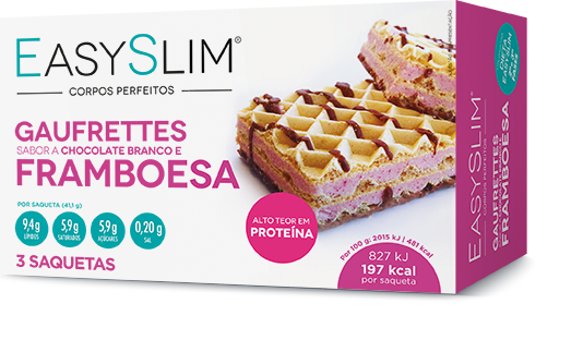 EasySlim Gaufrettes De Chocolate Branco E Framboesa 3 X 42 G