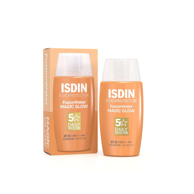 ISDIN Fotoprotector FusionWater MAGIC GLOW SPF30 50ML - Protetor solar facial ultraligeiro e com efeito glow