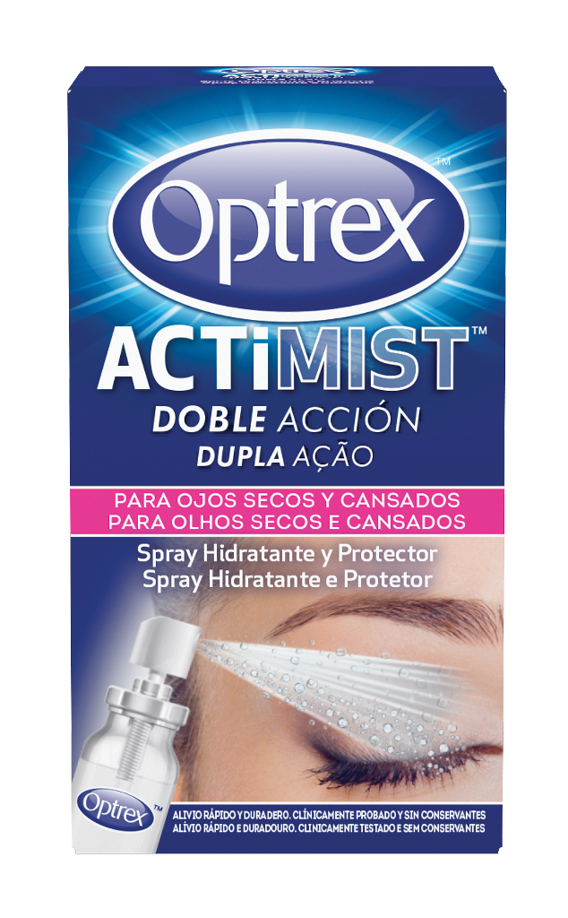 Optrex Spray ActiMist Dupla Ação para Olhos Secos e Cansados 10ml