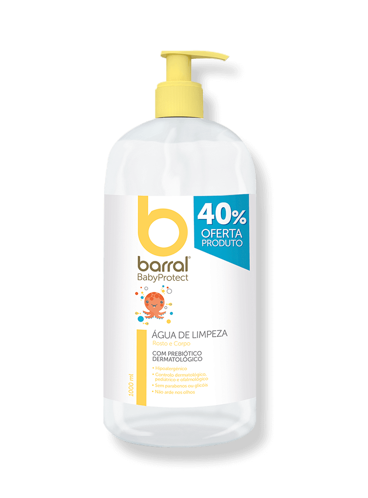 Barral BabyProtect Água de Limpeza Rosto/Corpo 1L com oferta de 40%