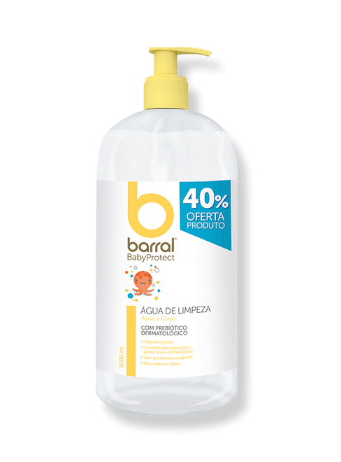 Barral BabyProtect Água de Limpeza Rosto/Corpo 1L com oferta de 40%