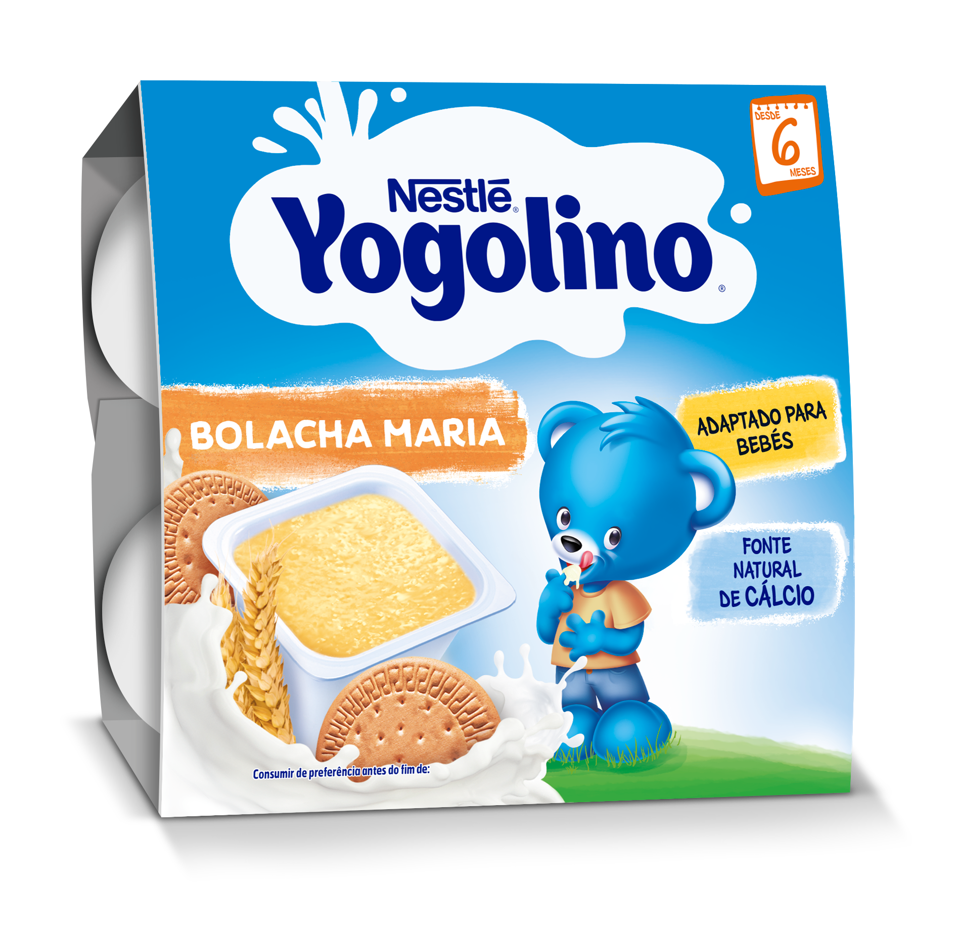 NESTLE YOGOLINO CEREAIS BOLACHA 4 X 100G