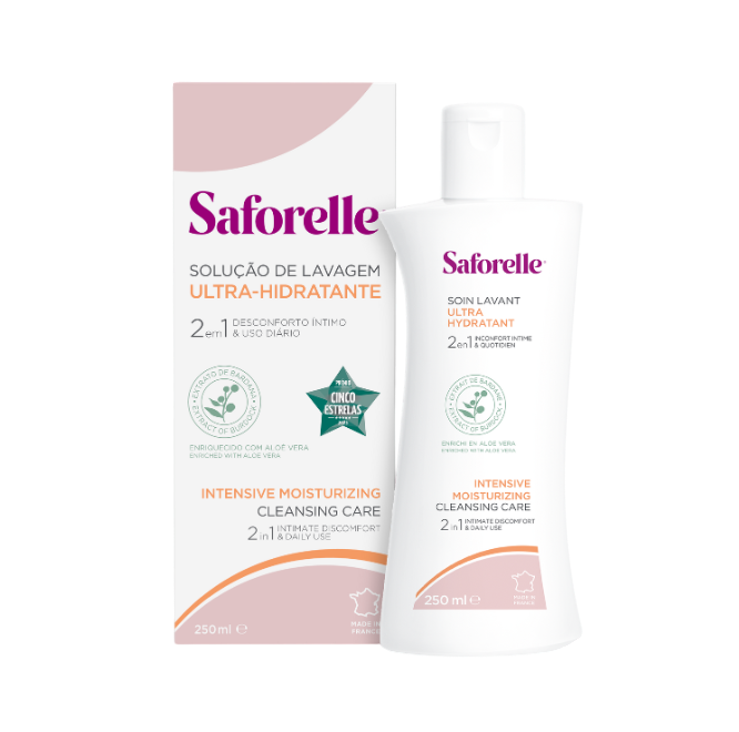 Saforelle Solução de lavagem ultra-hidratante 250ml