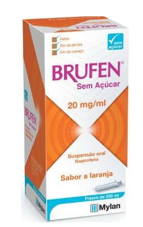 BRUFEN SEM ACUCAR, 20 MG/ML-200ML X 1 SUSP ORAL ML IBUPROFENO