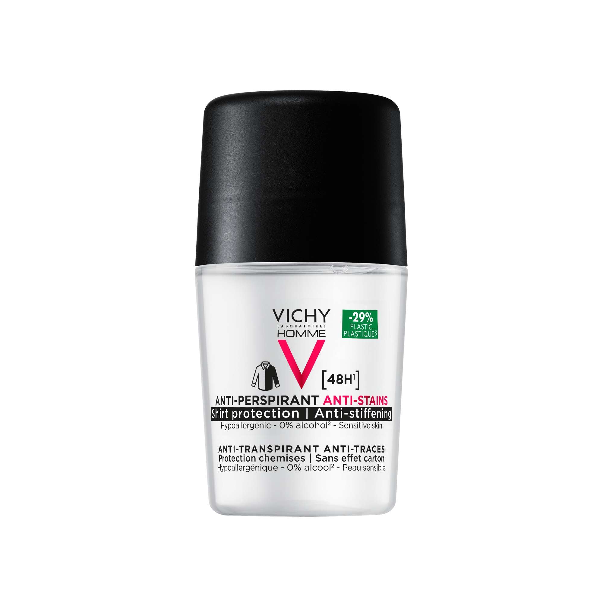 Vichy Homme Antitrasnpirante Roll-On Antimanchas 48H 50M