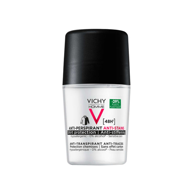 Vichy Homme Antitrasnpirante Roll-On Antimanchas 48H 50M