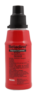 BETADINE, 40 MG/ML-125 ML X 1 ESP CUT IODOPOVIDONA