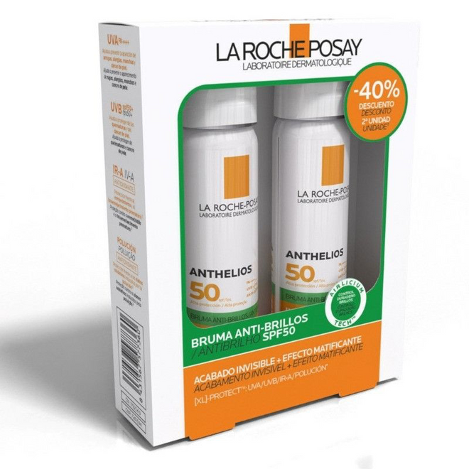 La Roche-Posay Anthelios Bruma Anti-Brilhos SPF50 75 ml 2 unidades