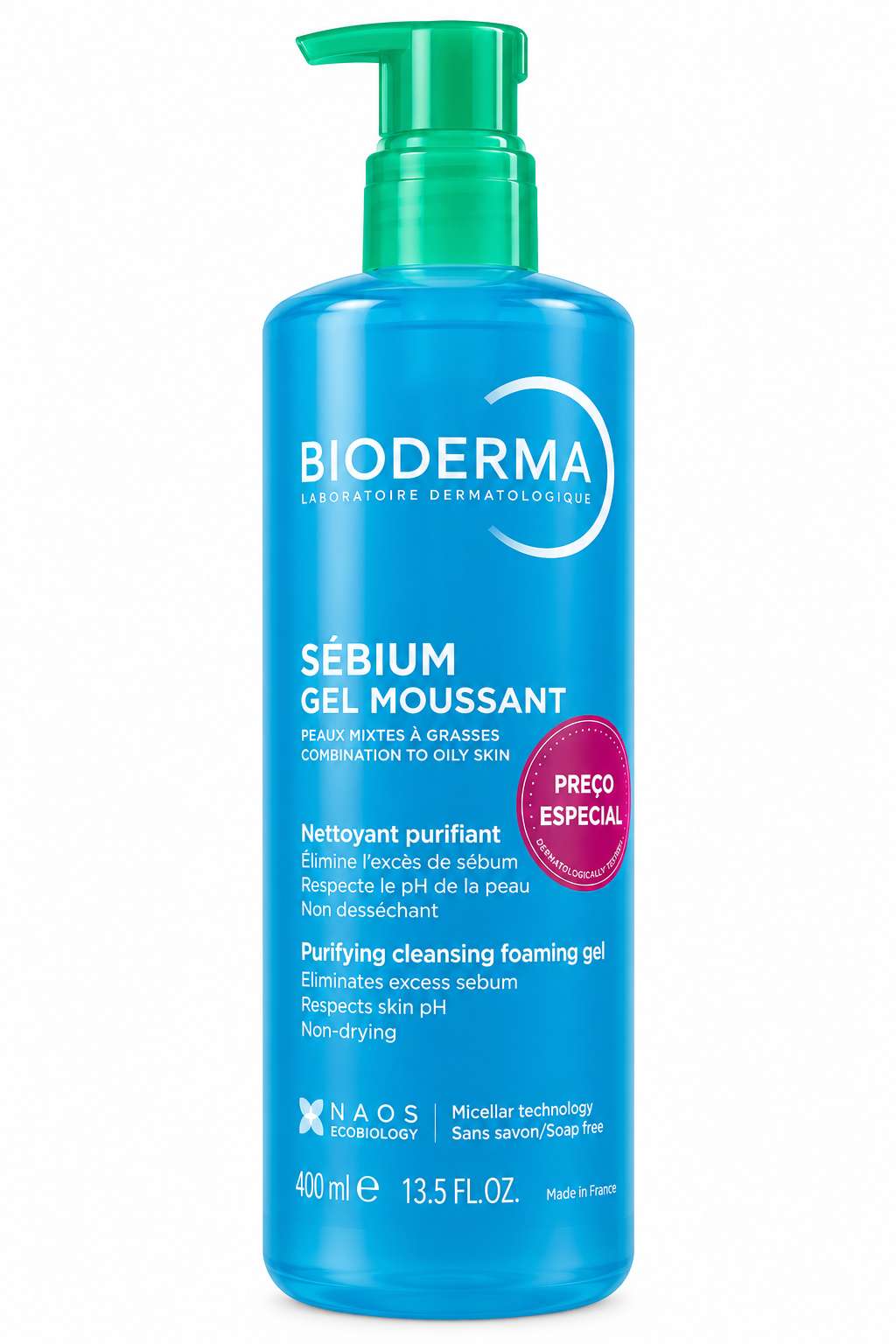 Bioderma Sébium Gel Moussant – 400 ml Preço Especial
