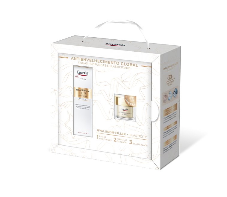 Eucerin Coffret Hyaluron- Filler Elasticity Olhos FPS20 15ml + Oferta Creme de Dia 20ml