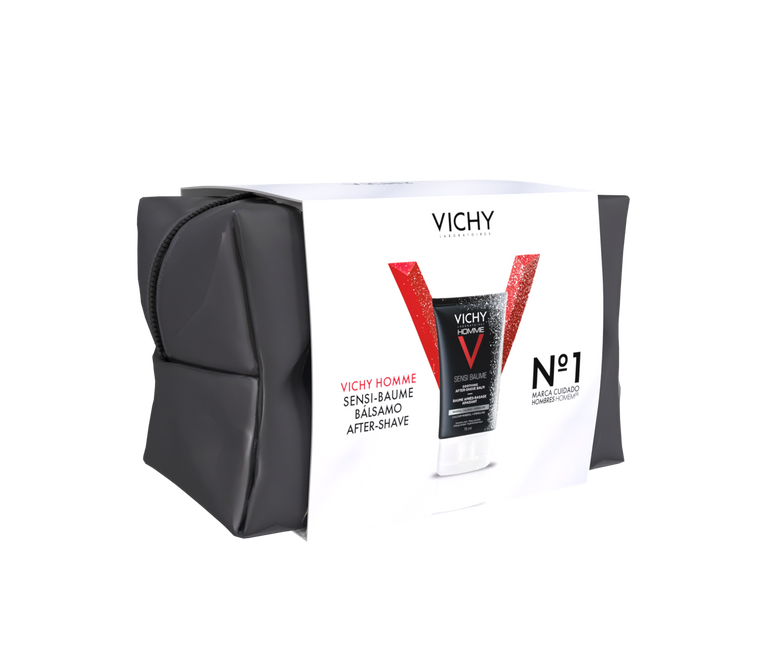 Vichy Homme Coffret Natal Sensi-Baume Bálsamo 75ml + Bolsa