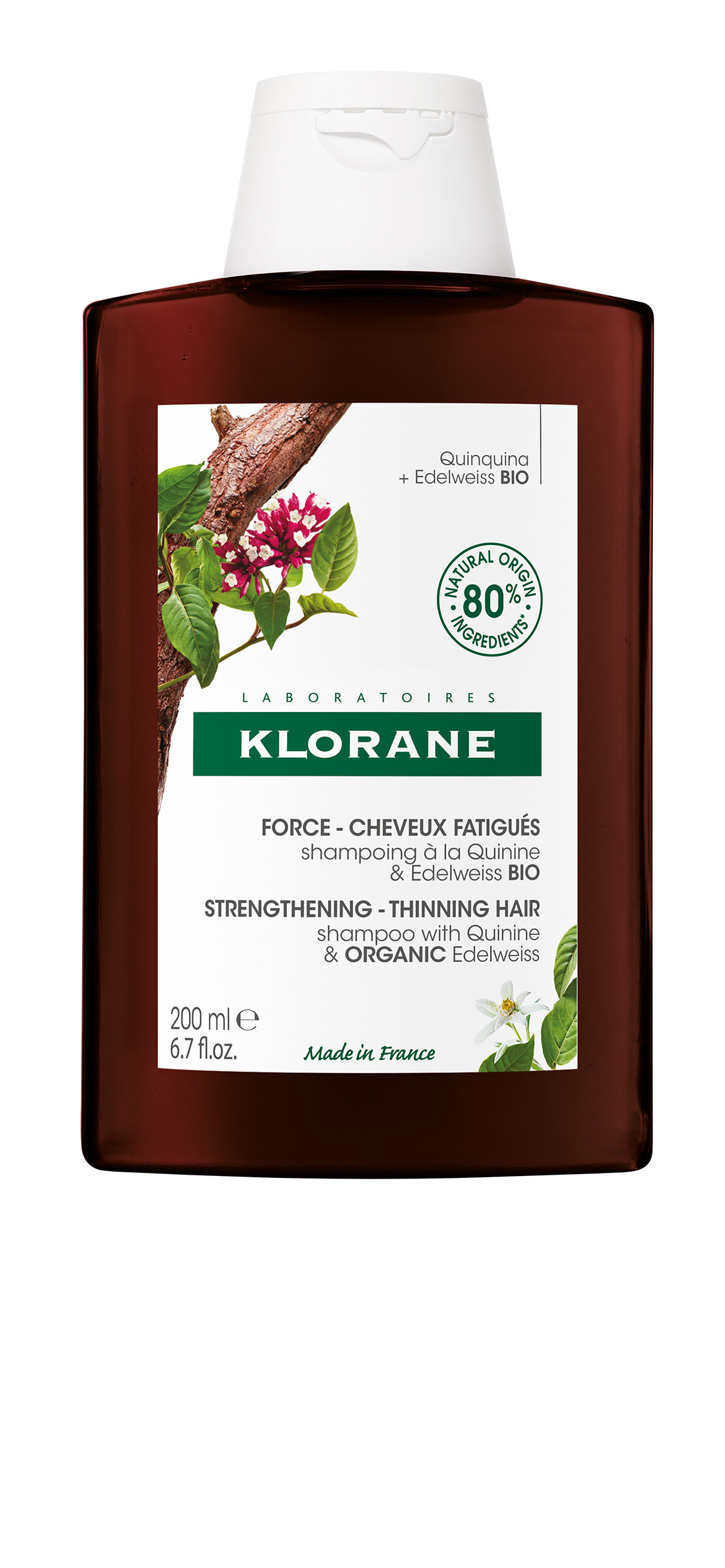 Klorane Champô com Quinina e Edelvaisse BIO 200ml