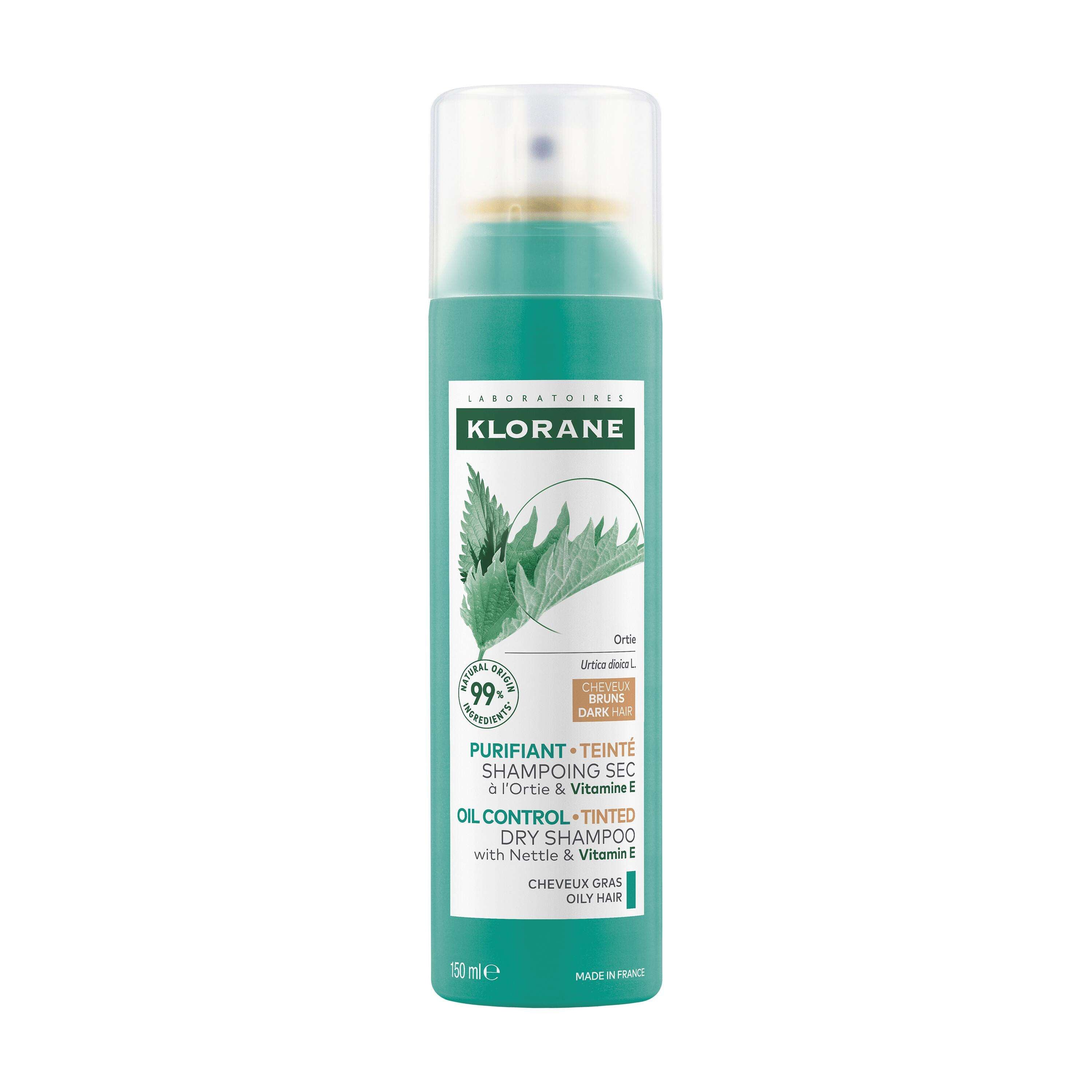 Klorane Ortiga/Vite Champô Seco Cabelo Castanho - 150ml