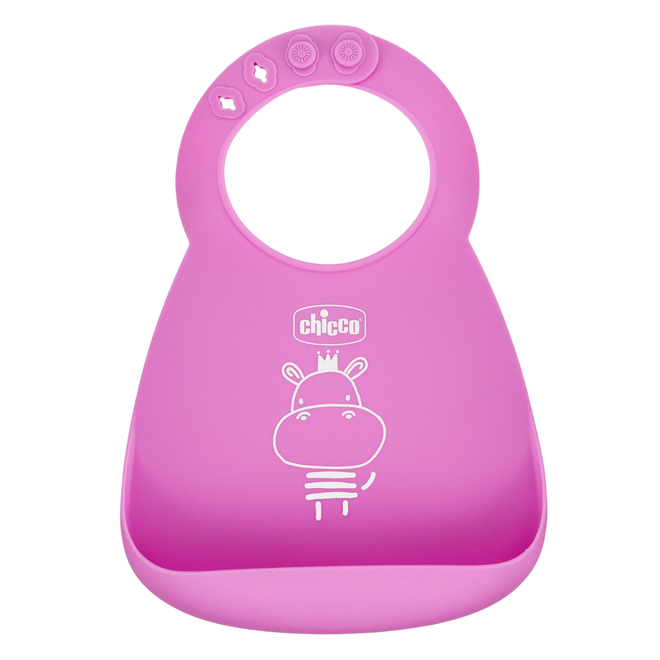 Chicco Babete Silicone Rosa 6M+