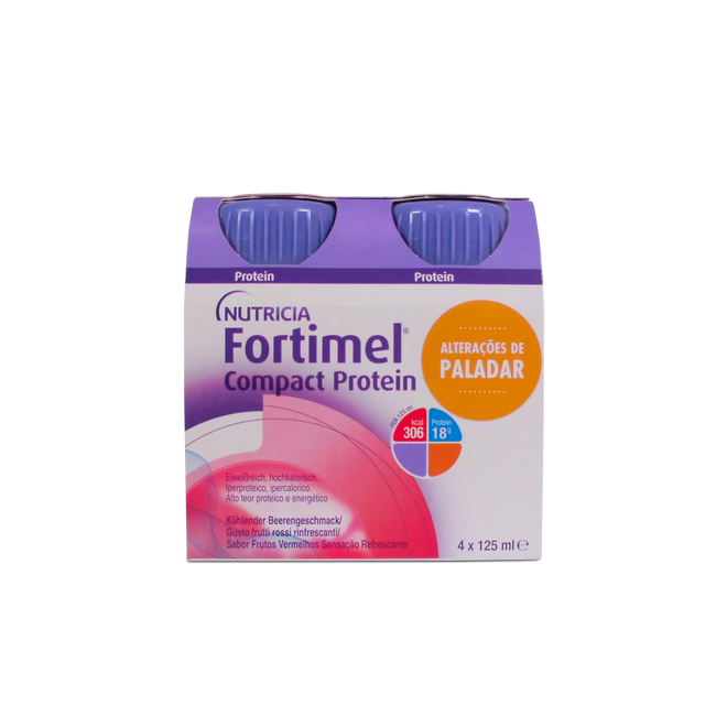 Fortimel Compact Protein Frutos Vermelhos 125ml x4