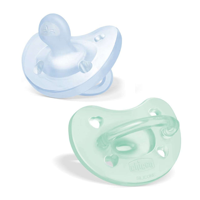 Chicco Chupeta Physio Soft  Azul 2-6M (Pack Duplo)