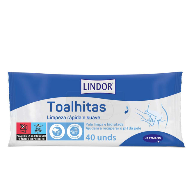 Lindor Dermo Toalhitas 40 Unidades