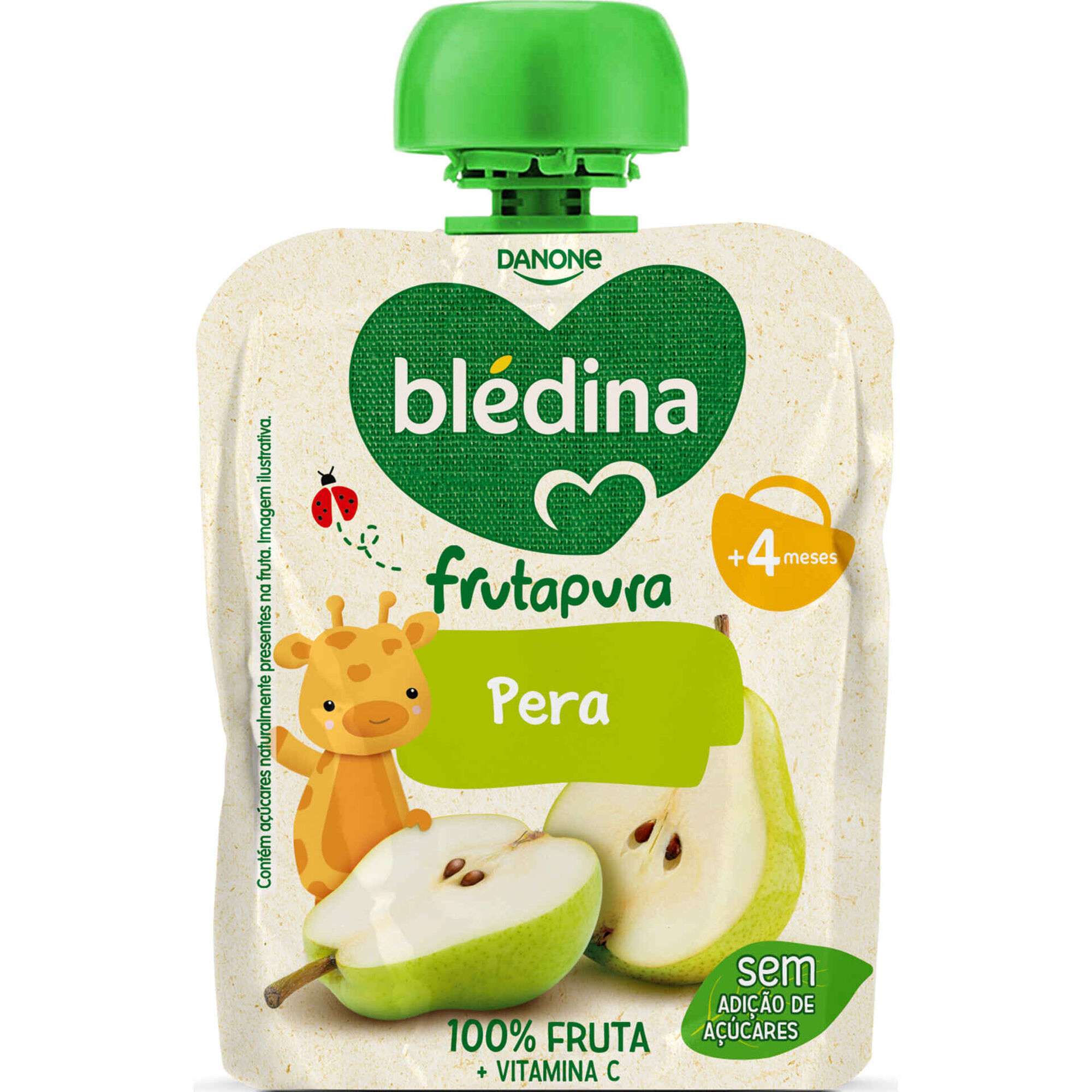 Blédina Frutapura Saqueta Pêra 85G +4M