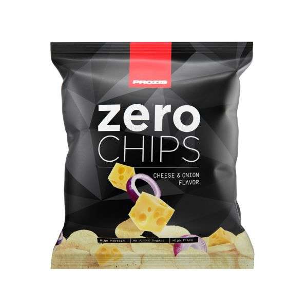 Prozis Zero Protein Chips 25 g sabor Queijo e cebola