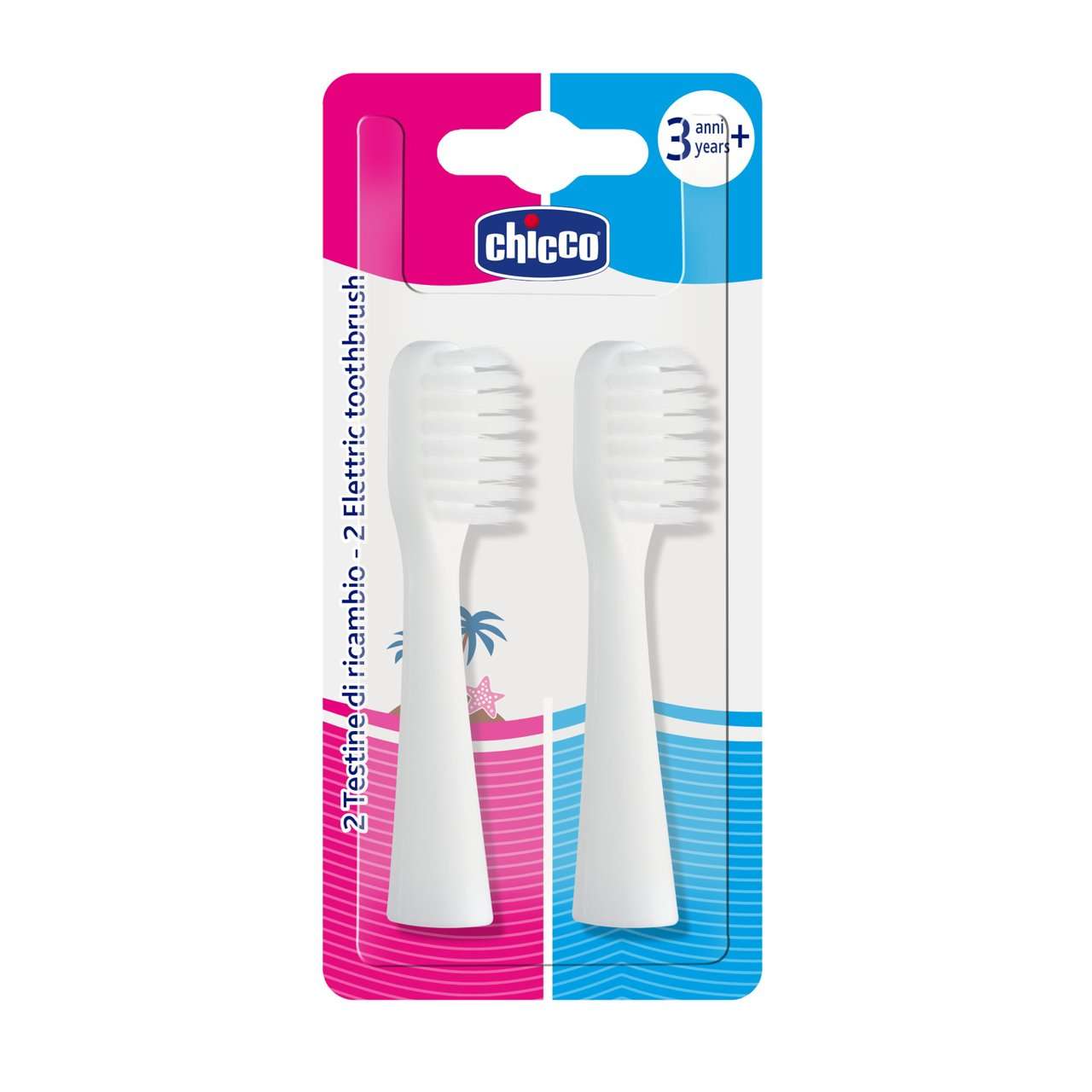 Chicco Recargas Escova de Dentes Elétrica (2 peças) +3 Anos