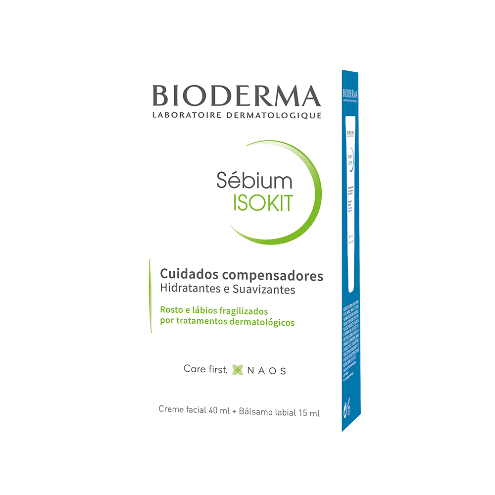 Bioderma Sébium Isokit Pack Creme Facial 40ml + Bálsamo Labial 15ml