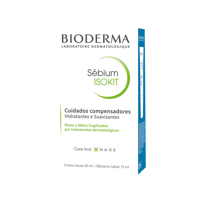 Bioderma Sébium Isokit Pack Creme Facial 40ml + Bálsamo Labial 15ml