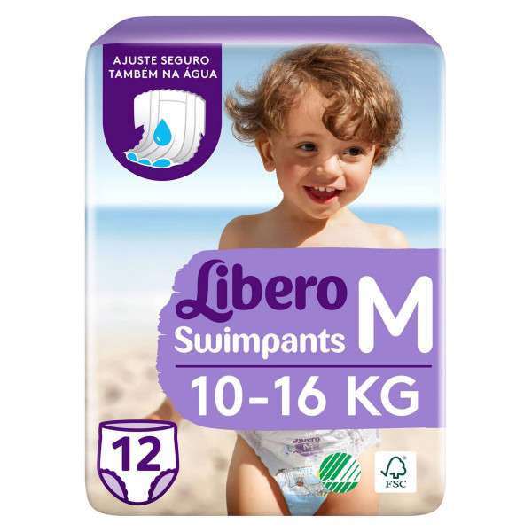 Libero Swimpants Fraldas M (10-16 Kg) X12