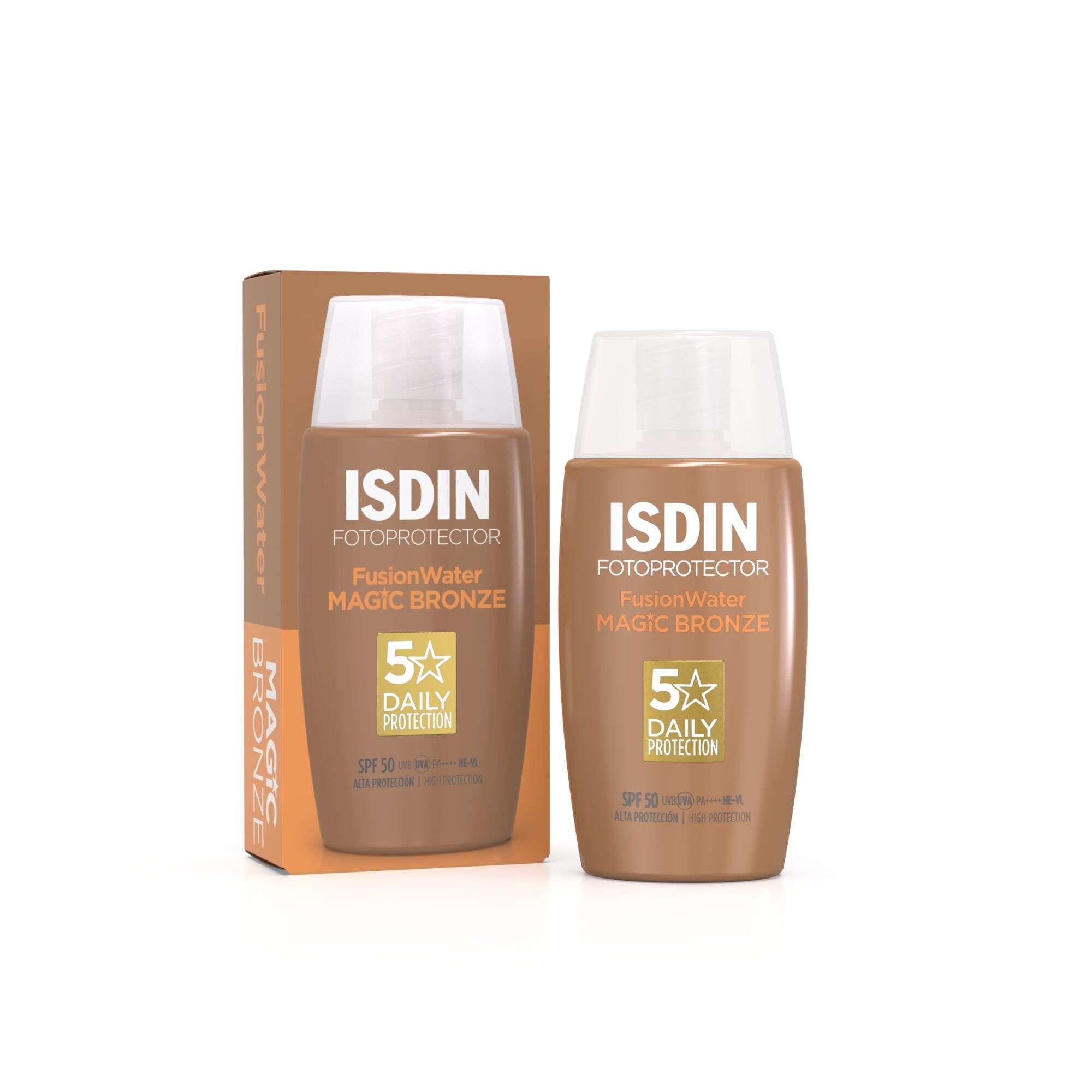 ISDIN Fotoprotector Fusion Water Magic Color Bronze SPF50 50ML- Protetor solar facial com cor