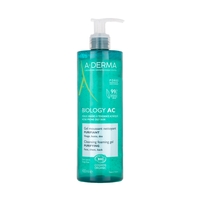 A-Derma Biology AC Gel Espuma de Limpeza Purificante 400ml