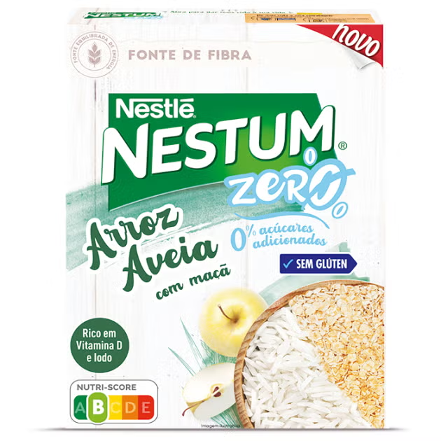 Nestlé Nestum Zero% Arroz Aveia Maçã 250g