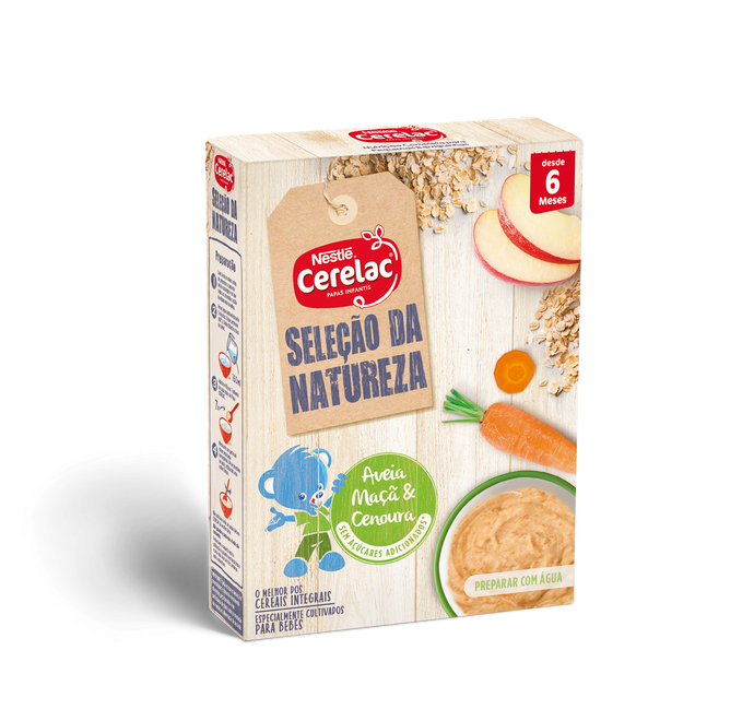 Cerelac Cereais Integrais Aveia Maçã Cenoura 6M 240g