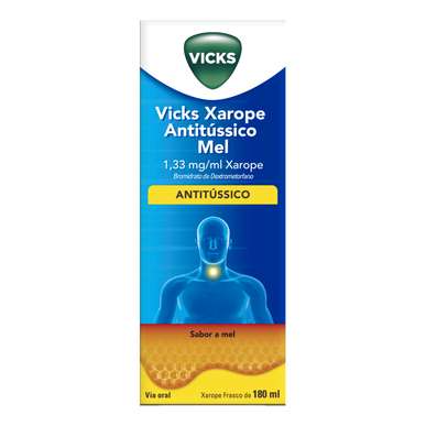 Vicks Xarope Antitússico Mel , 1.33 mg/ml Frasco 180 ml Xar