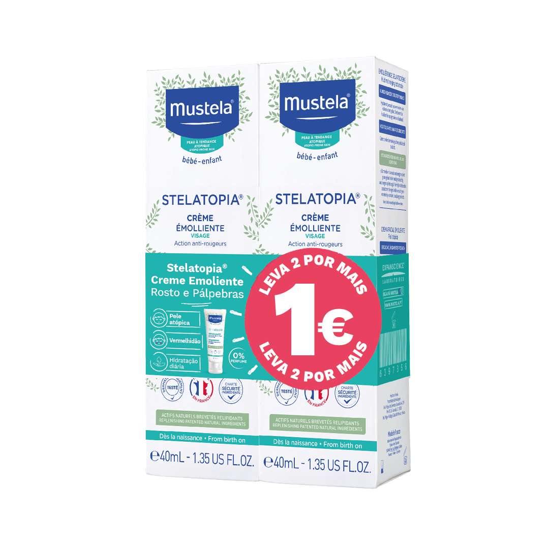 Mustela PA Stelatopia Creme Rosto - 40ml (Pack Duplo)