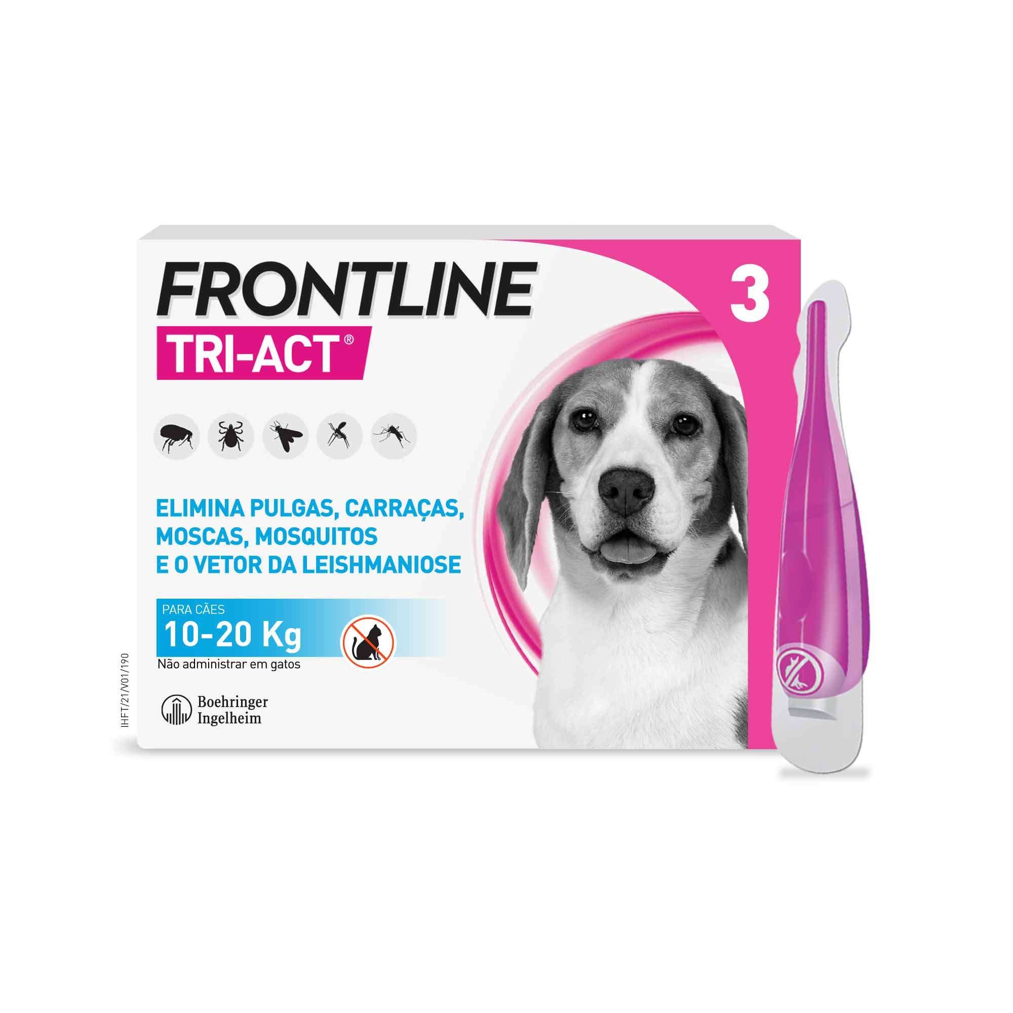 Frontline Tri-Act Antiparasitário Cão 10-20kg 3 unidades