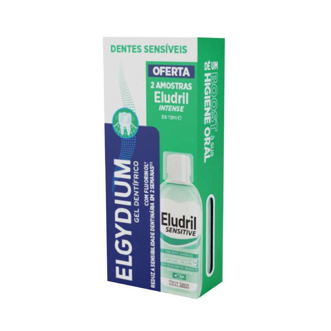 Elgydium Gel Dentrífico Dentes Sensíveis 75ml com oferta de 2 amostras de Eludril Sensitive Colutório