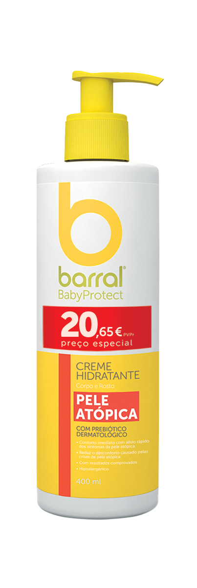 Barral Babyprotect Creme Hidratante Pele Atopica - 400ml Preço Especial