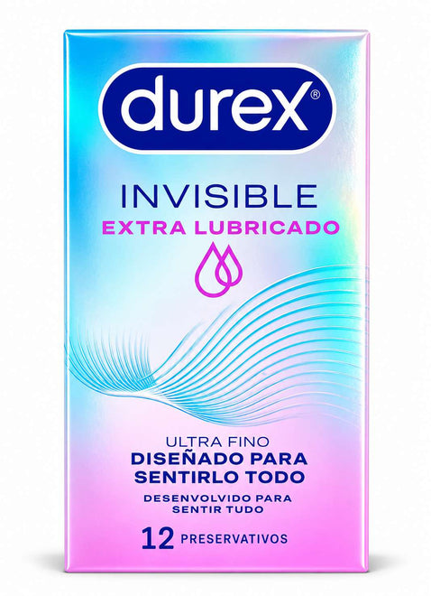 Durex Preservativos Invisible Extra Lubrificado 12 unidades