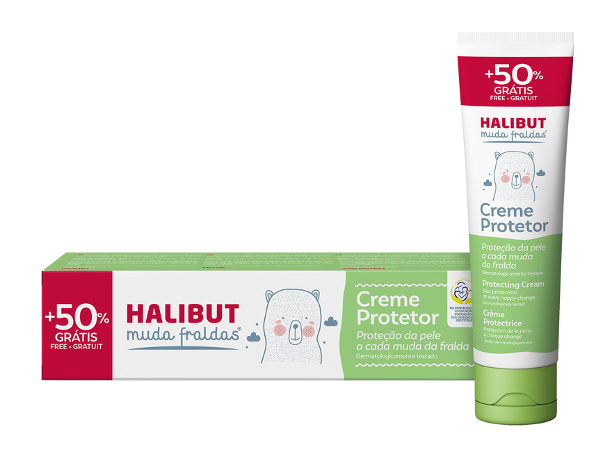 Halibut Muda Fraldas Creme 150g com oferta de 50%