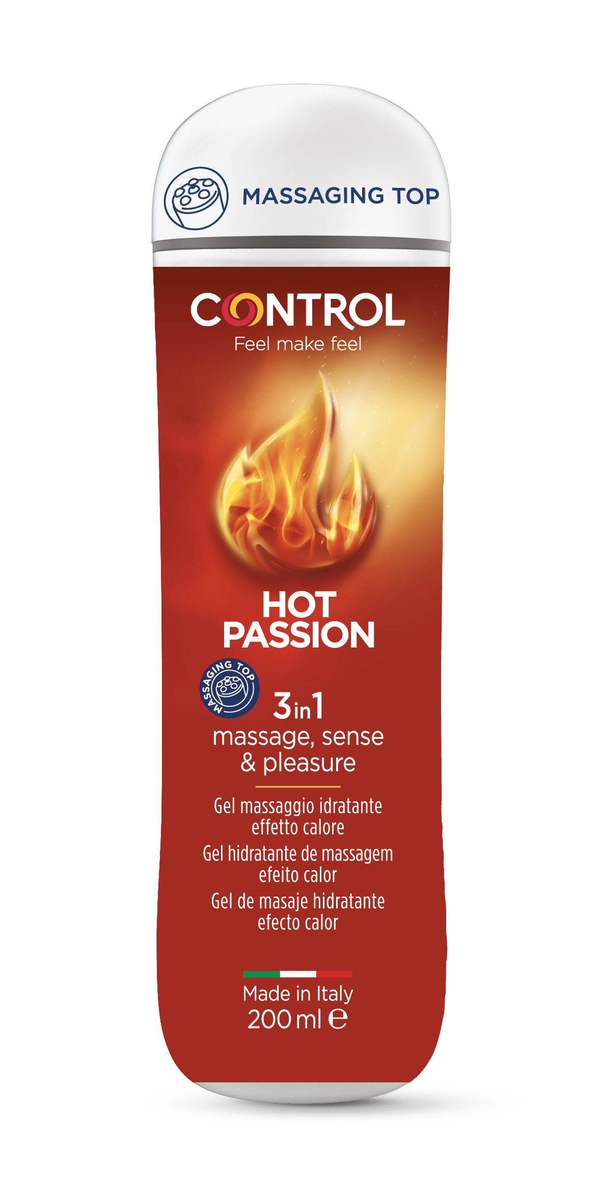 Control Hot Passion Gel Massagem 3 em 1 200ml